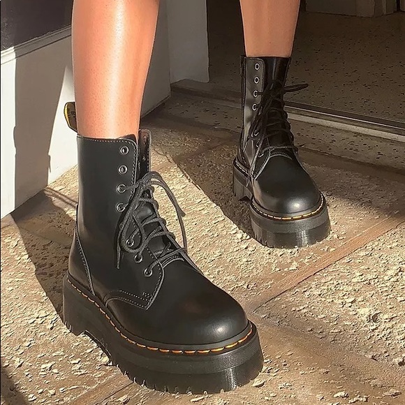 Dr. Martens | Shoes | Dr Martens Jadon Platform Boots In Black Size 37 Eu 6  Us | Poshmark